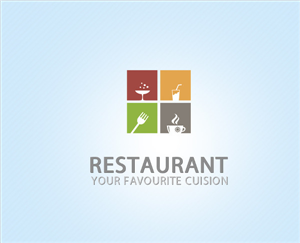 Black and White Restaurant Logo